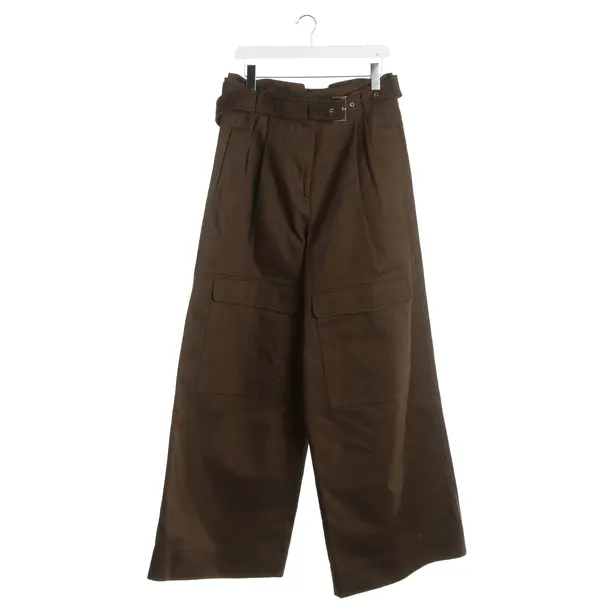 Pants, in Dark Brown, Cotton, Max Mara
