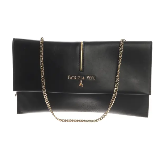 Clutch Bag, in Black, Leather, Patrizia Pepe