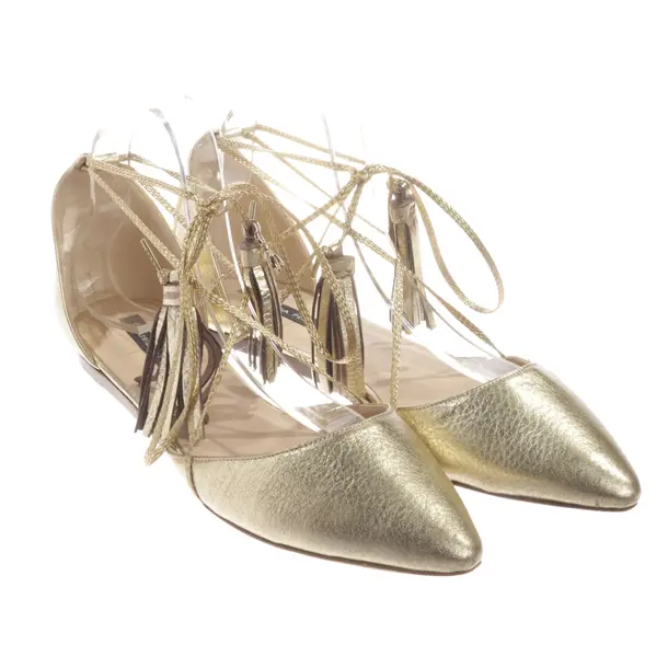 Ballerinas, in Gold, Patrizia Pepe