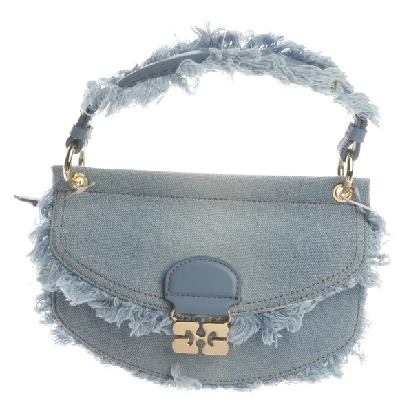 Handtasche, in Blau, Baumwolle, Ganni
