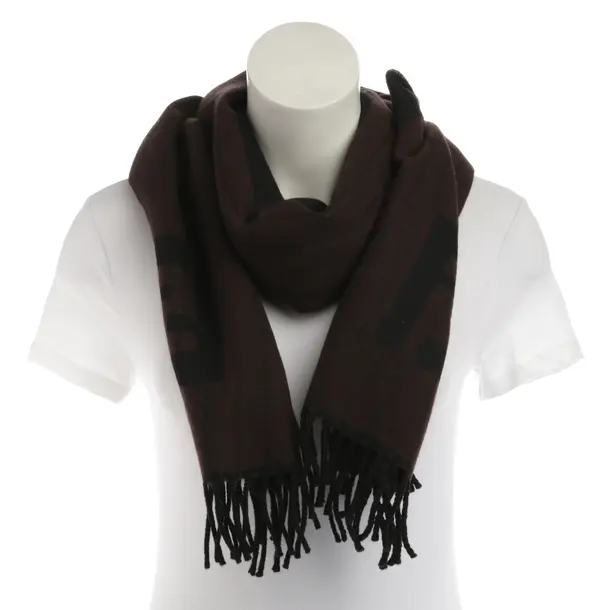 Schal, in Dunkelbraun, Wolle, Fendi