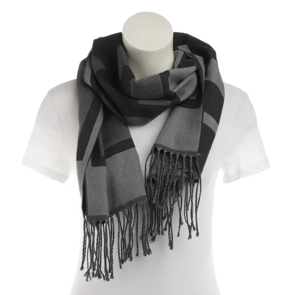 Schal, in Hellgrau, Wolle, Fendi