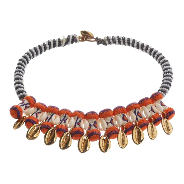 Necklace, in Multicolored, Other Fibers, Tory Burch