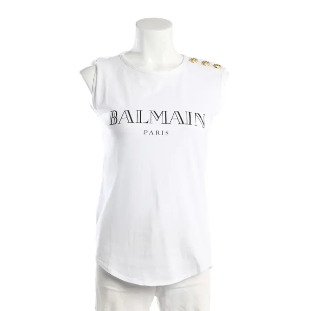Top, in Weiß, Baumwolle, Balmain