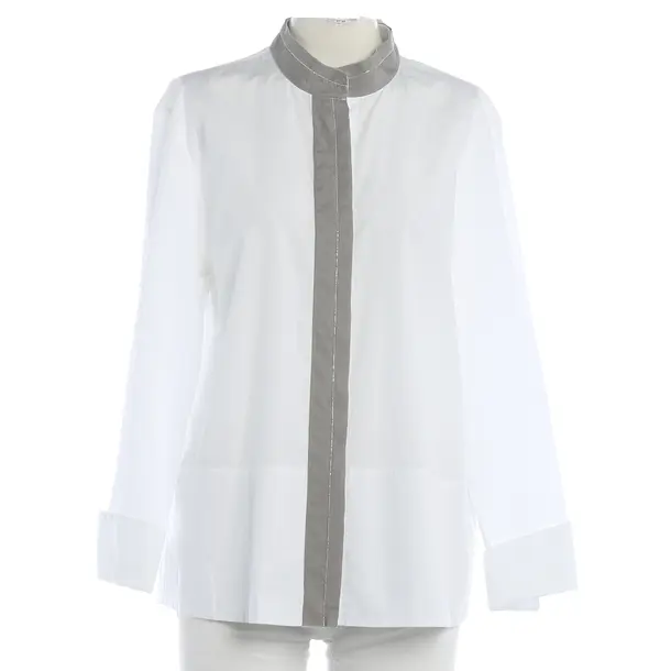 Blouse, in White, Cotton, Van Laack