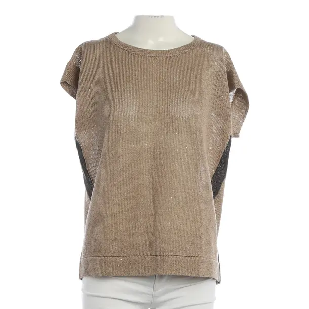 Shirt, in Light Brown, Linen, Brunello Cucinelli