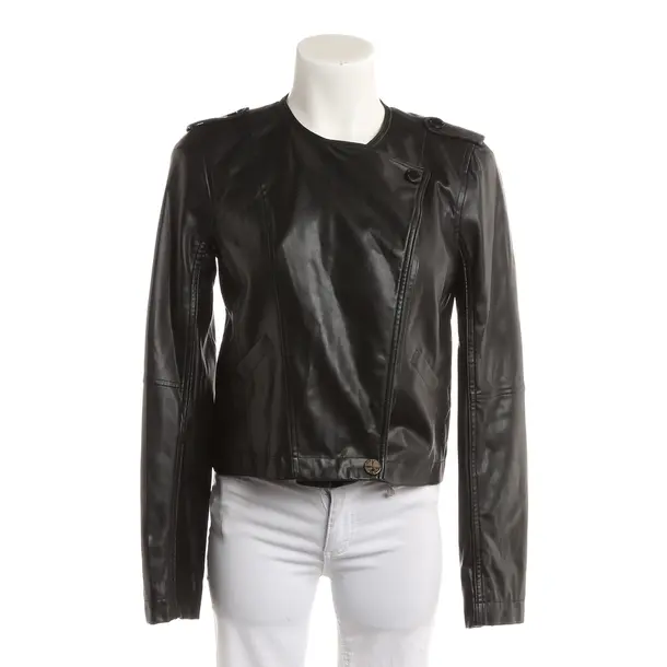 Mid-Season Jacket, in Black, Polyurethane, Patrizia Pepe