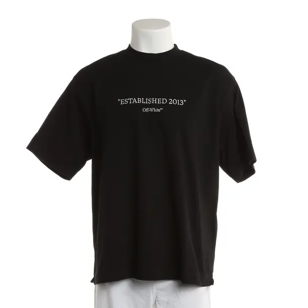 T-Shirt, in Schwarz, Baumwolle, Off-White
