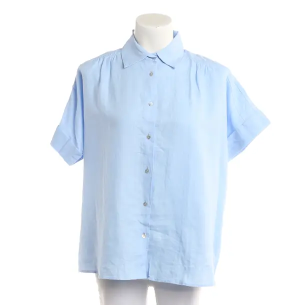 Bluse, in Hellblau, Leinen, Van Laack