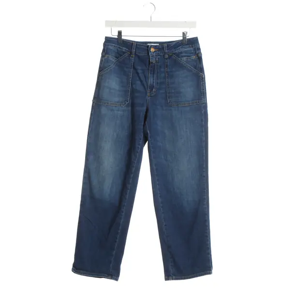 Jeans straight fit, in Marina Militare, Cotone, Chiuso