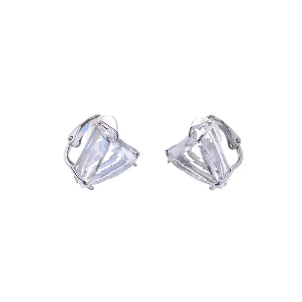 Earrings, in Silver, Metal (metallic, metallized), Swarovski