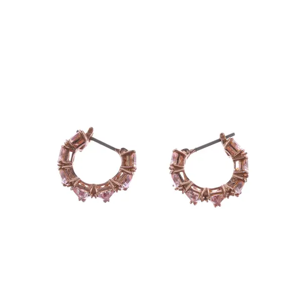 Earrings, in Rose Gold, Metal (metallic, metallized), Swarovski