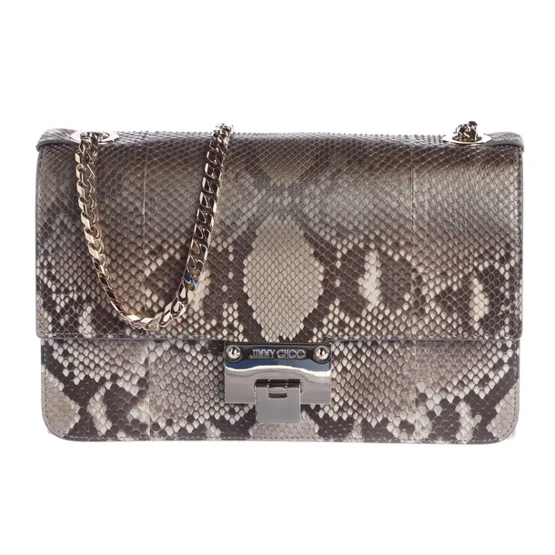 Schultertasche, in Beige, Leder, Jimmy Choo