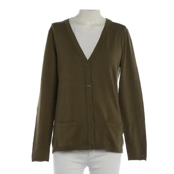 Cardigan, in Verde oliva, Cotone, Tommy Hilfiger