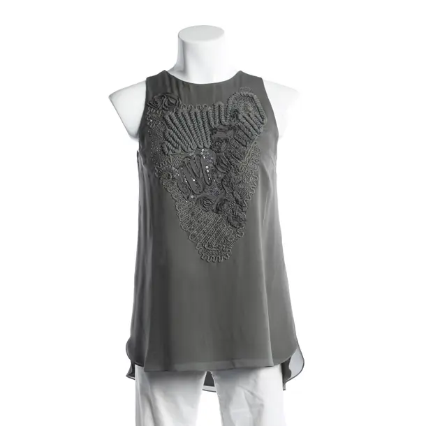 Top, in Gray, Silk, Brunello Cucinelli