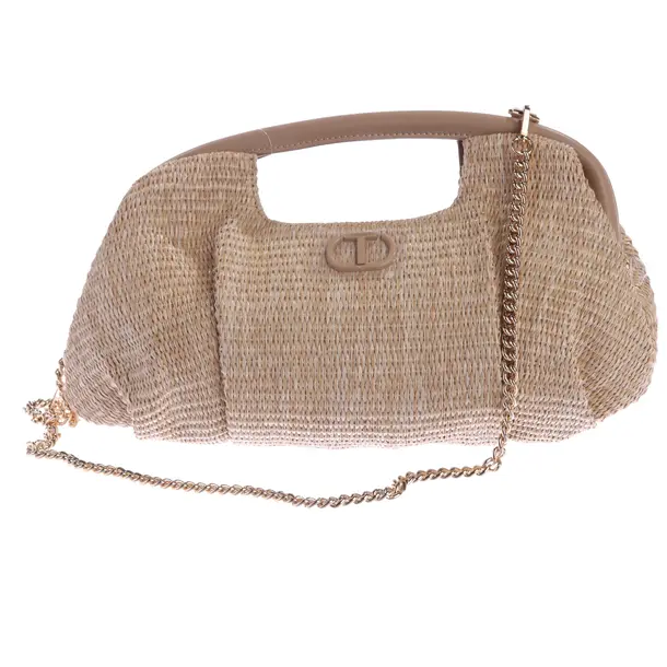 Handbag, in Light Brown, Straw, Twin Set