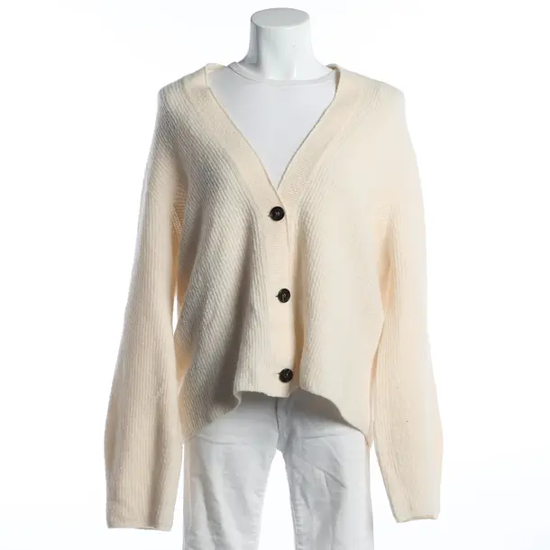 Cardigan, in Cream, Wool, Marc Cain