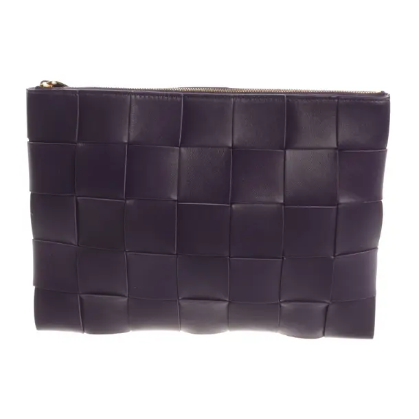 Clutch Bag, in Purple, Leather, Bottega Veneta