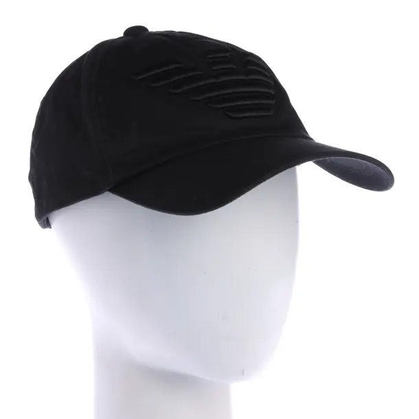 Cap, in Schwarz, Baumwolle, Emporio Armani