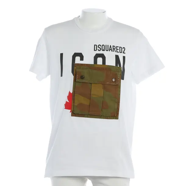 T-Shirt, in Weiß, Baumwolle, Dsquared