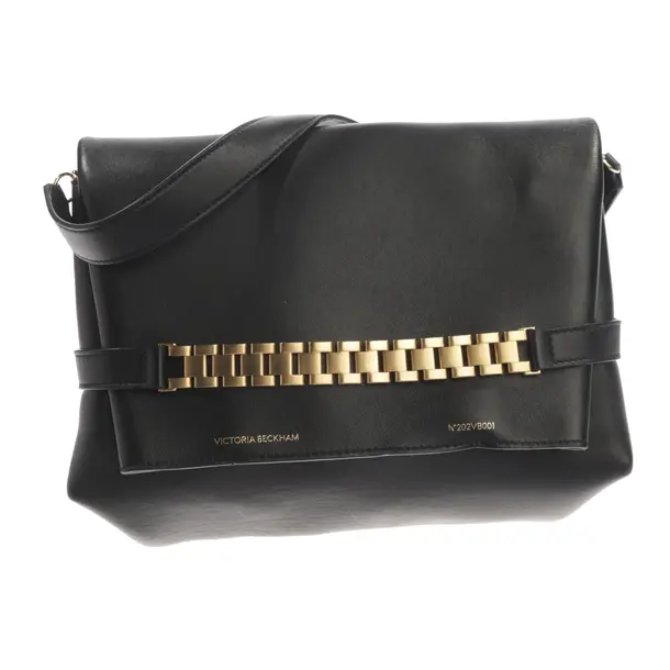 Schultertasche, in Schwarz, Leder, Victoria Beckham