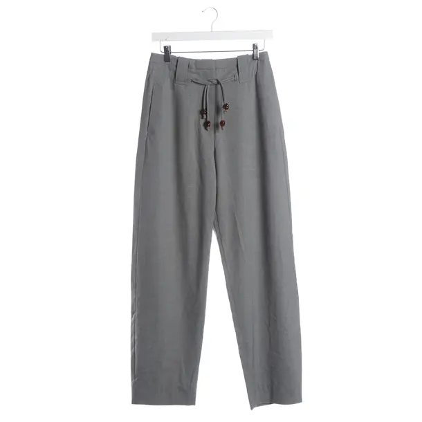 Pants, in Light Gray, Viscose, Ganni