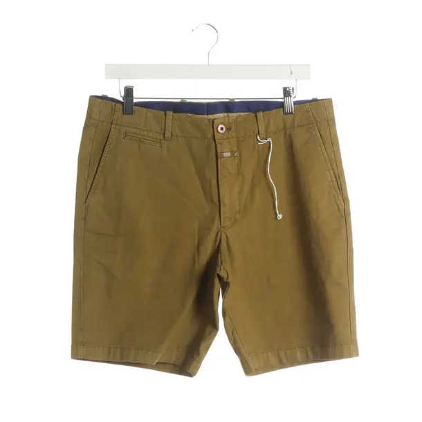 Bermudas, in Olive Green, Cotton, Closed