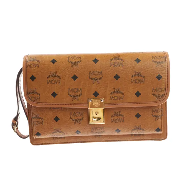 Clutch Bag, in Light Brown, Leather, MCM