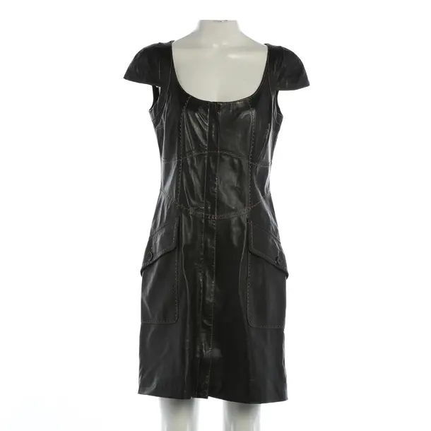 Kleid, in Schwarz, Leder, Strenesse