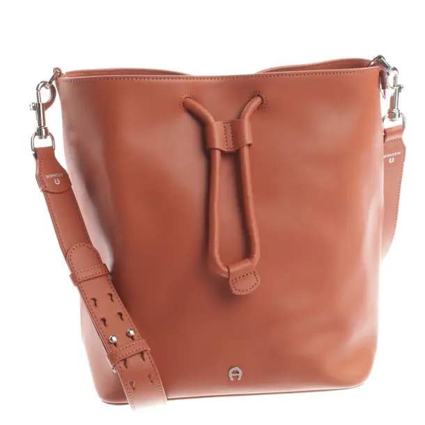 Shoulder Bag, in Brown, Leather, Aigner