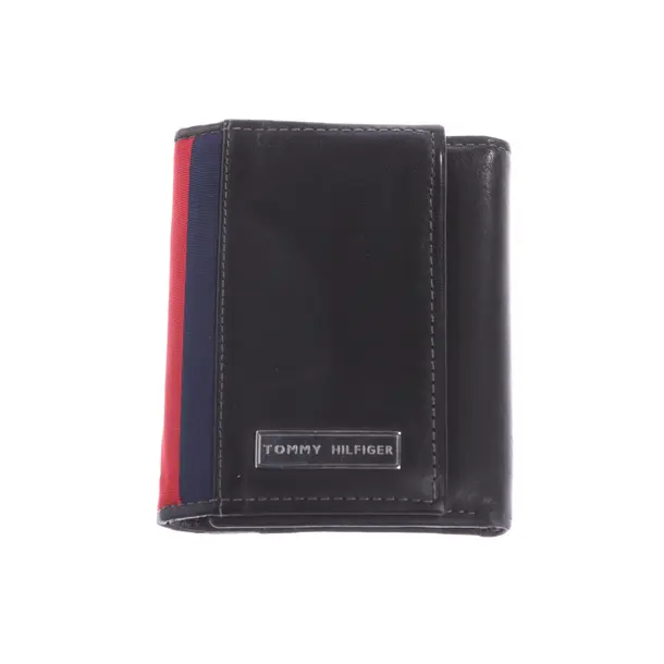 Wallet, in Black, Leather, Tommy Hilfiger