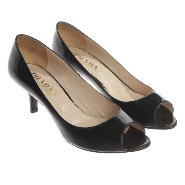 Peeptoes, in Schwarz, Prada