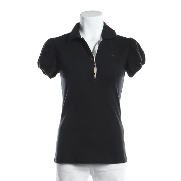 Poloshirt, in Schwarz, Baumwolle, Burberry London