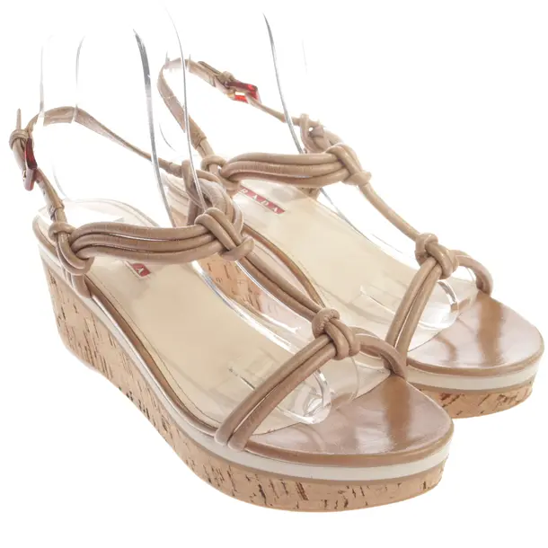 Wedges, in Light Brown, Prada Linea Rossa