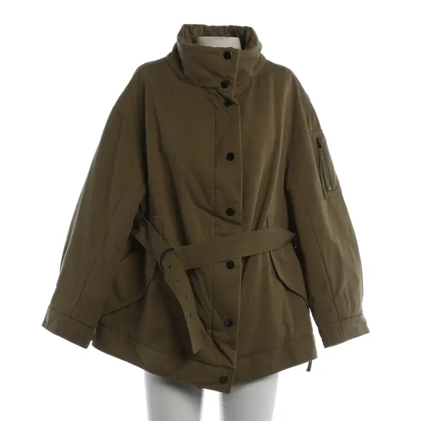 Mid-Season Jacket, in Olive Green, Cotton, Dorothee Schumacher