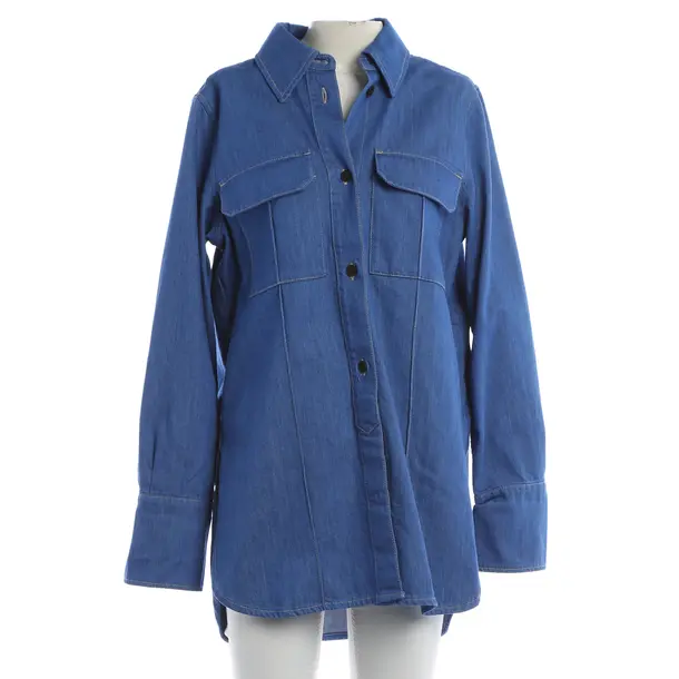 Bluse, in Blau, Baumwolle, Closed