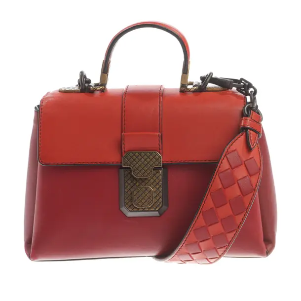 Handtasche, in Rot, Leder, Bottega Veneta