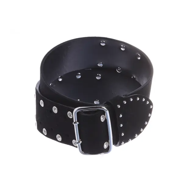 Belt, in Black, Leather, Maje