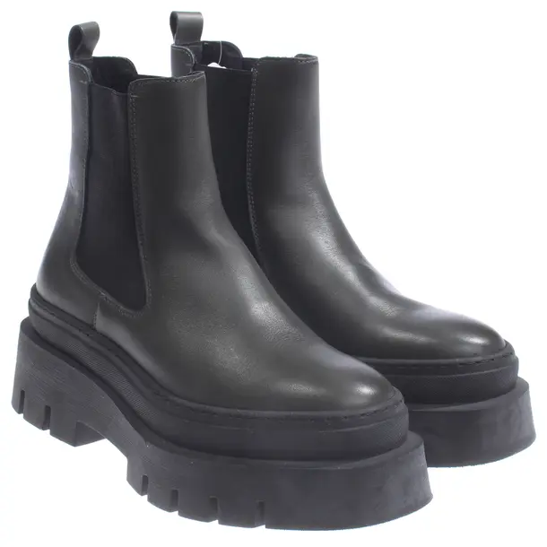 Ankle Boots, in Olive Green, Mrs & Hugs