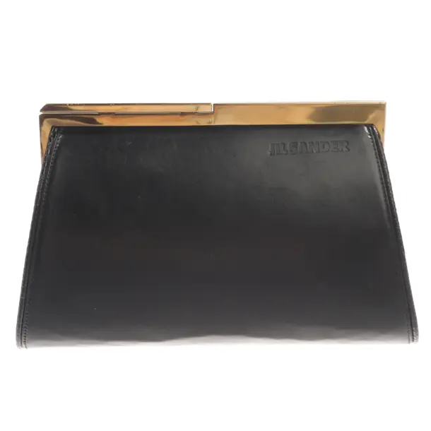 Clutch Bag, in Black, Leather, Jil Sander