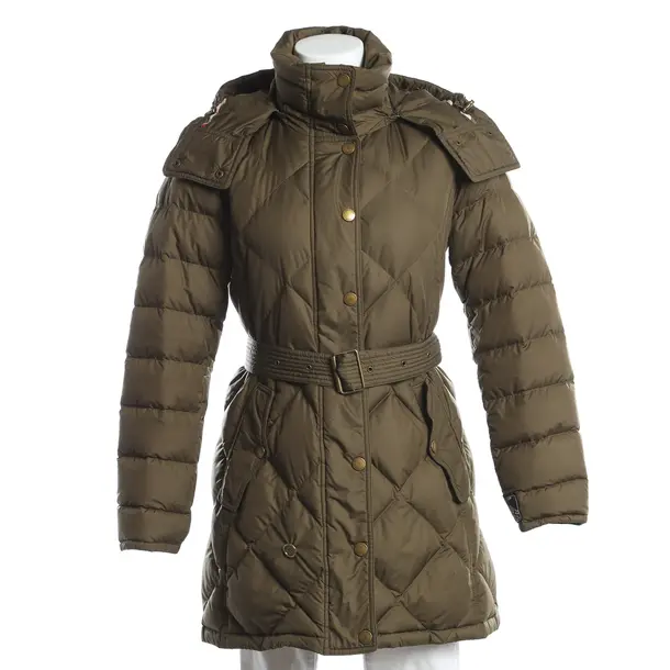 Mid-Season Coat, in Olive Green, Polyester, Burberry Brit