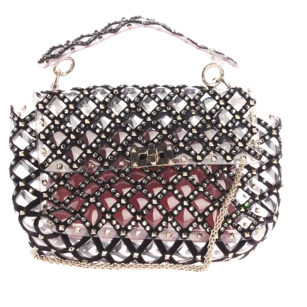 Umhängetasche, in Transparent, Polyethylen, Valentino