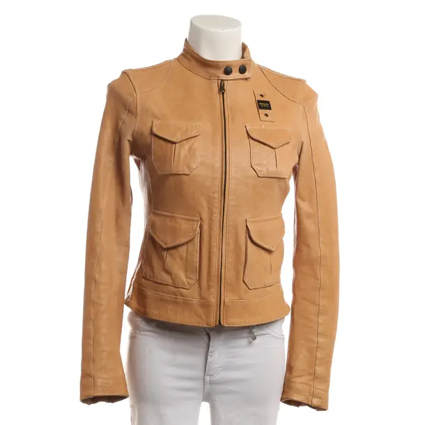 Lederjacke, in Hellbraun, Leder, Blauer USA