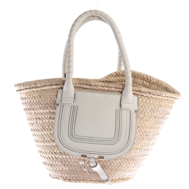 Shopper Bag, in Beige, Straw, Chloé
