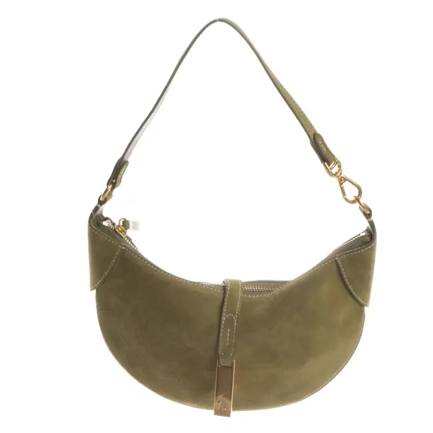 Schultertasche, in Grün, Leder, Polo Ralph Lauren