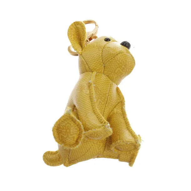 Keyring, in Yellow, Leather, MCM