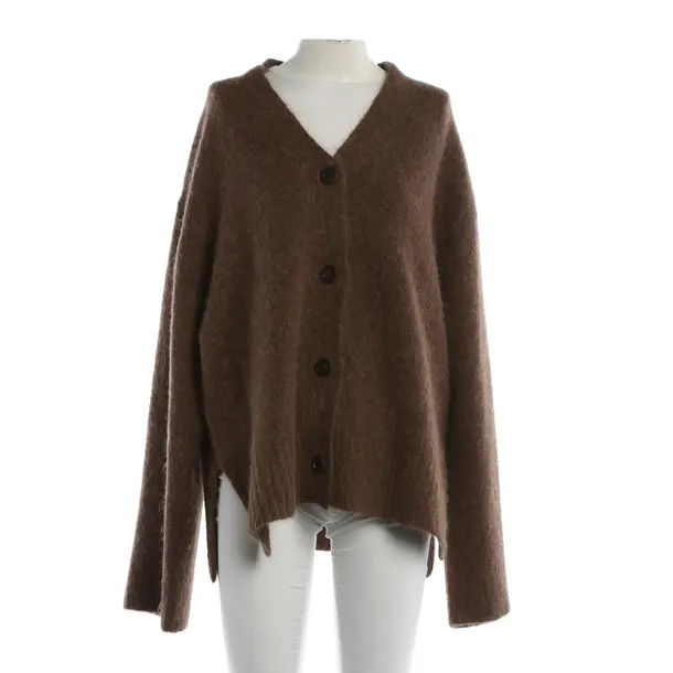 Cardigan, in Dark Brown, Acrylic, Holzweiler