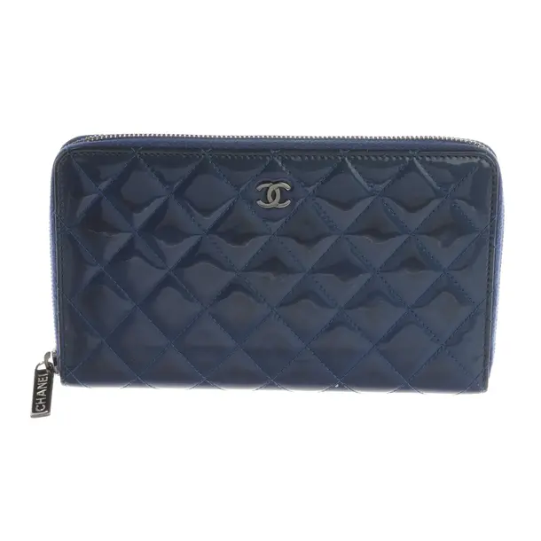 Geldbörse, in Blau, Polyurethan, Chanel