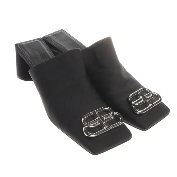 Hohe Pantoletten, in Schwarz, Balenciaga