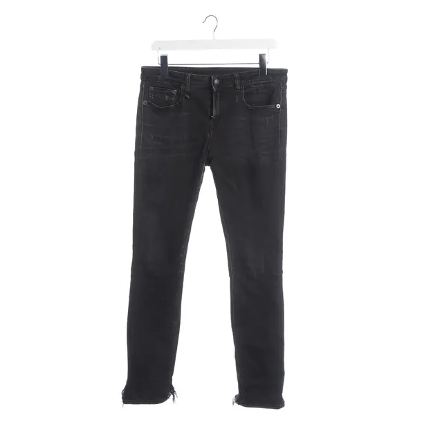 Straight Fit Jeans, in Black, Cotton, R13